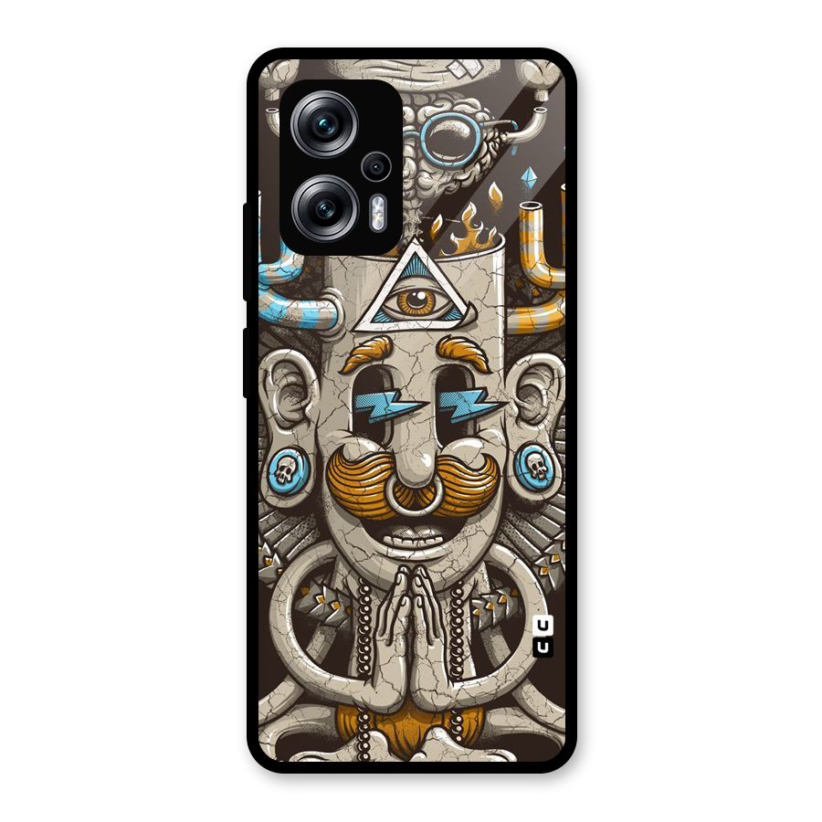 Sculpture Design Glass Back Case for Redmi K50i