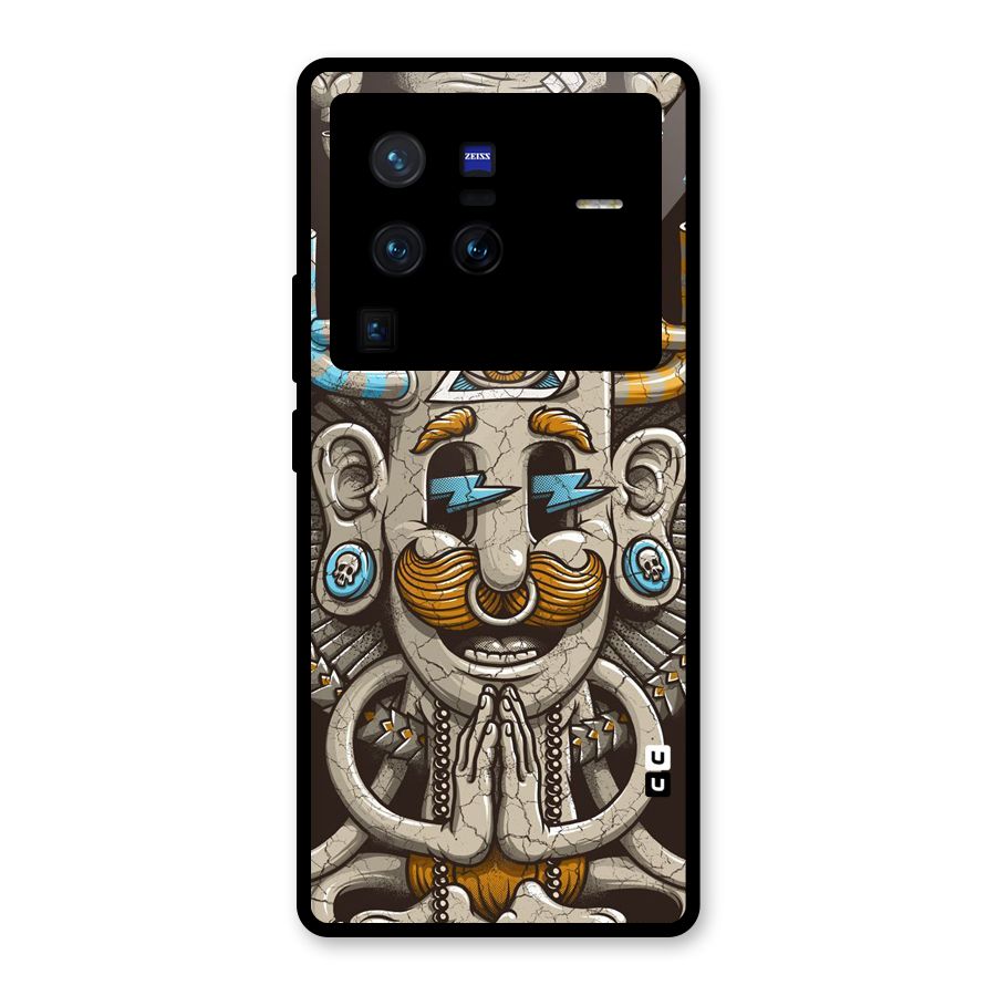 Sculpture Design Glass Back Case for Vivo X80 Pro