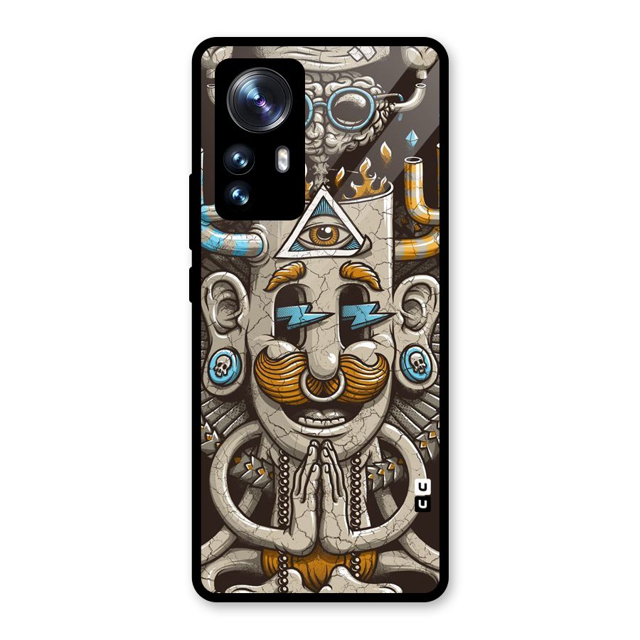 Sculpture Design Glass Back Case for Xiaomi 12 Pro