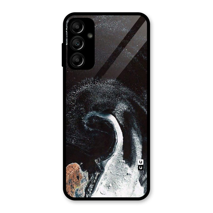 Sea Ice Space Art Glass Back Case for Galaxy A14 5G