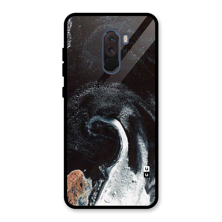 Sea Ice Space Art Glass Back Case for Poco F1
