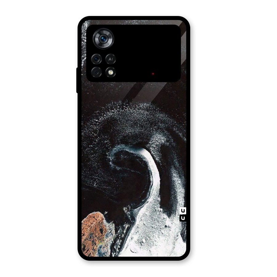 Sea Ice Space Art Glass Back Case for Poco X4 Pro 5G