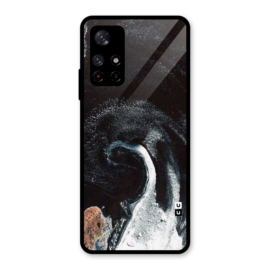 Sea Ice Space Art Glass Back Case for Redmi Note 11T 5G