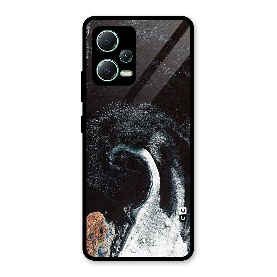 Sea Ice Space Art Glass Back Case for Redmi Note 12 5G
