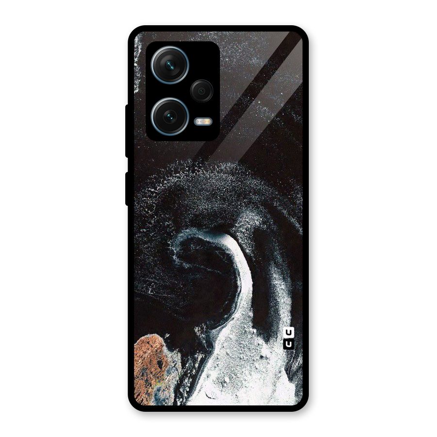 Sea Ice Space Art Glass Back Case for Redmi Note 12 Pro Plus 5G