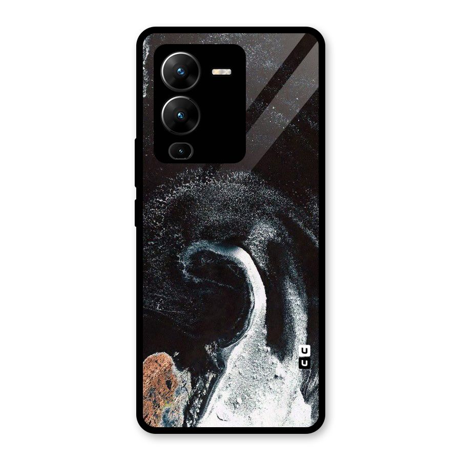 Sea Ice Space Art Glass Back Case for Vivo V25 Pro