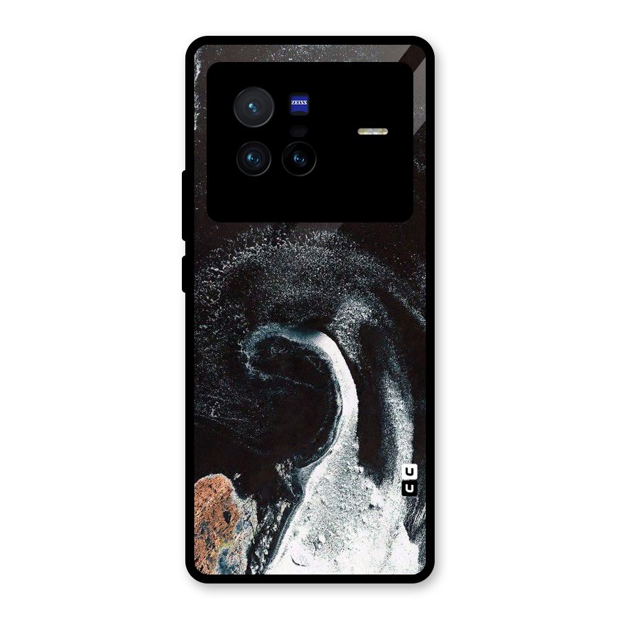 Sea Ice Space Art Glass Back Case for Vivo X80