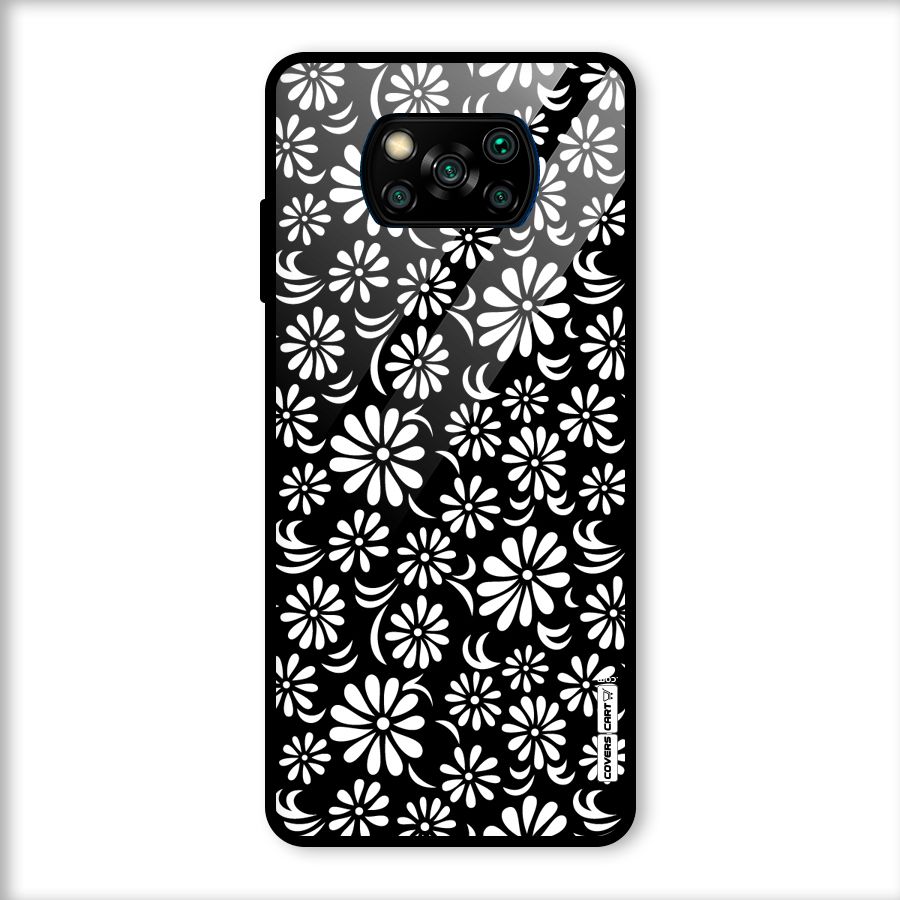 Sea Shell Abstract Art Glass Back Case for Poco X3