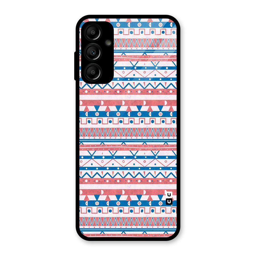 Seamless Ethnic Pattern Glass Back Case for Galaxy A14 5G