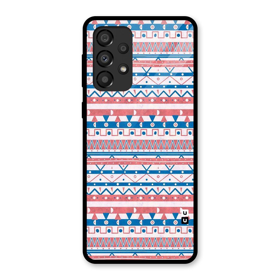 Seamless Ethnic Pattern Glass Back Case for Galaxy A33 5G