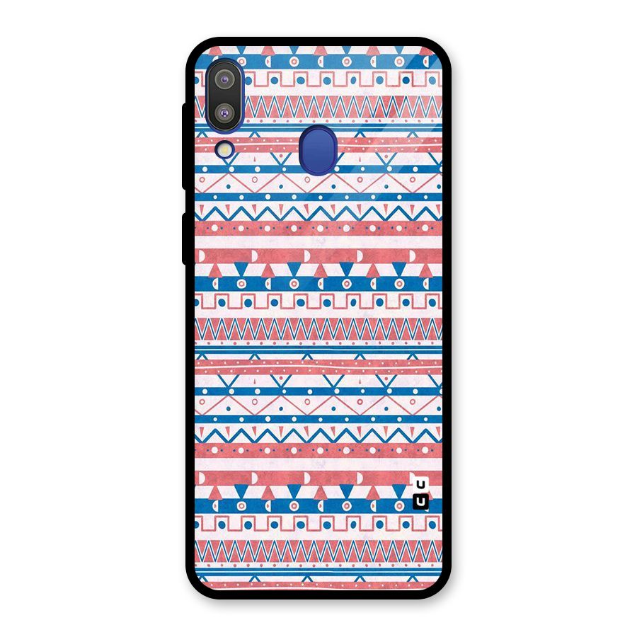 Seamless Ethnic Pattern Glass Back Case for Galaxy M20