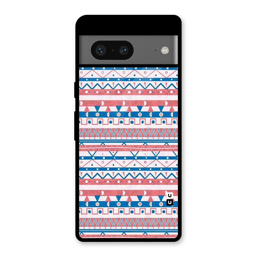 Seamless Ethnic Pattern Glass Back Case for Google Pixel 7