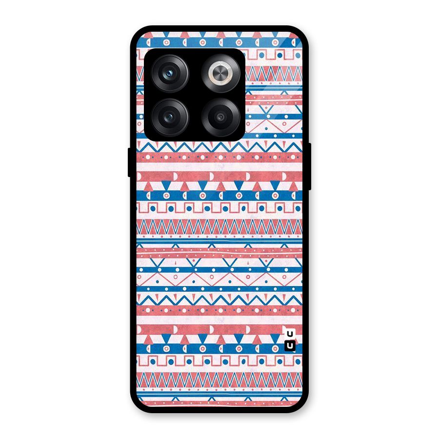 Seamless Ethnic Pattern Glass Back Case for OnePlus 10T