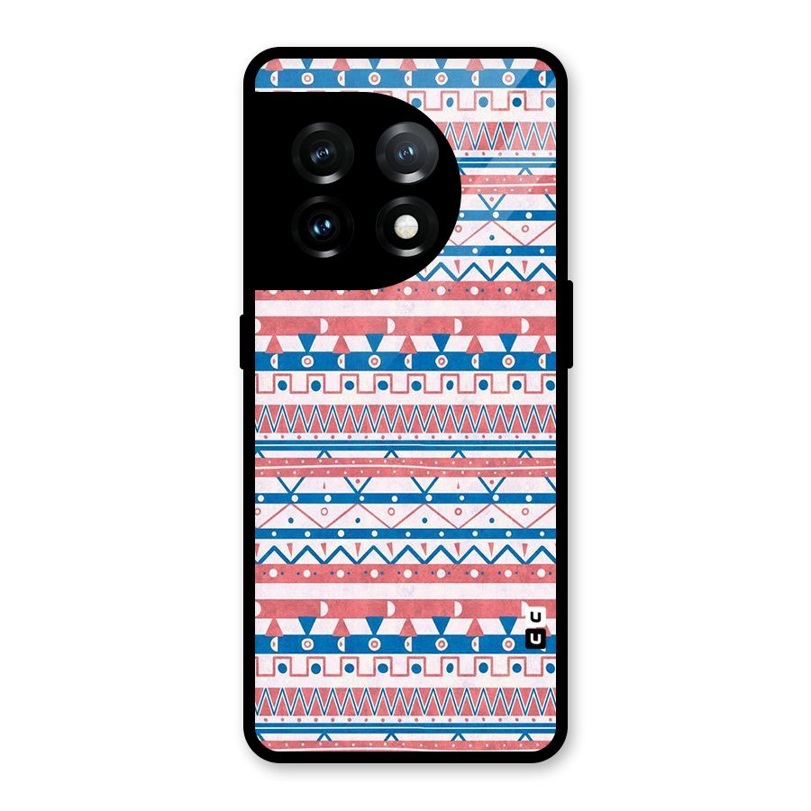 Seamless Ethnic Pattern Glass Back Case for OnePlus 11