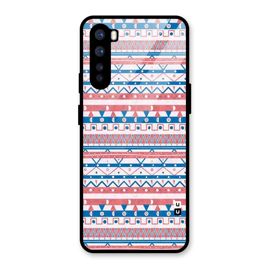Seamless Ethnic Pattern Glass Back Case for OnePlus Nord