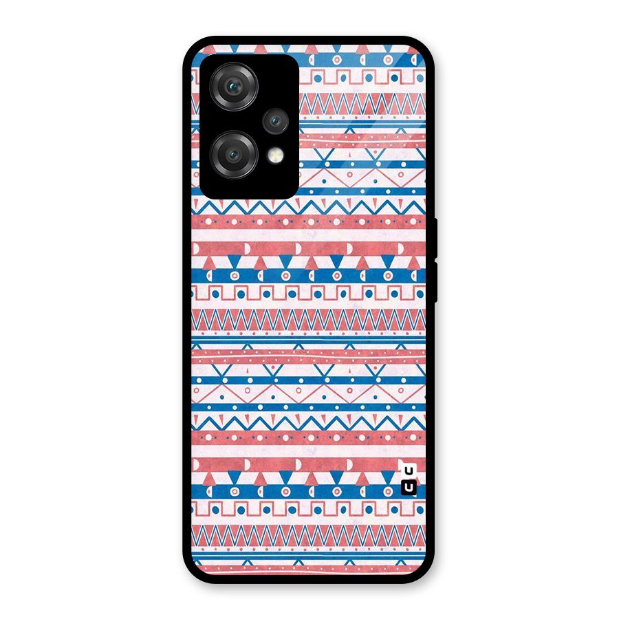 Seamless Ethnic Pattern Glass Back Case for OnePlus Nord CE 2 Lite 5G