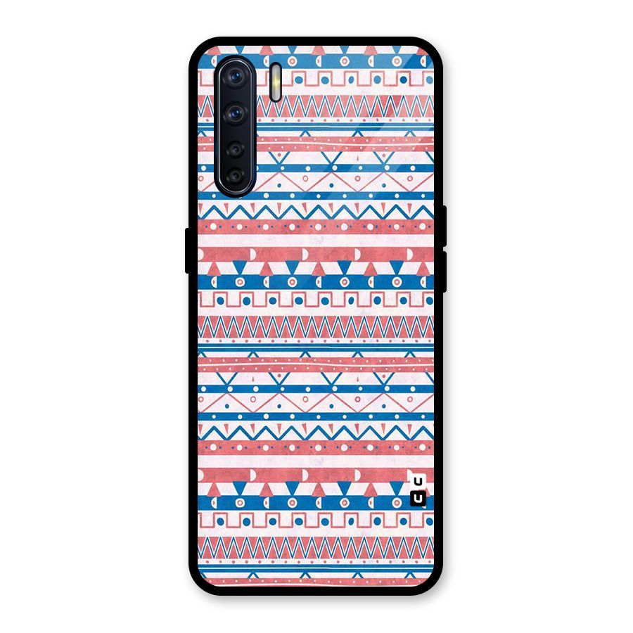 Seamless Ethnic Pattern Glass Back Case for Oppo F15