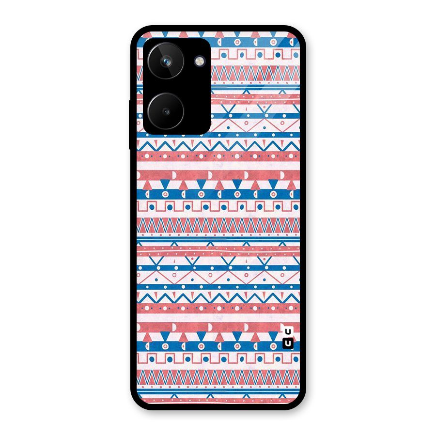 Seamless Ethnic Pattern Glass Back Case for Realme 10