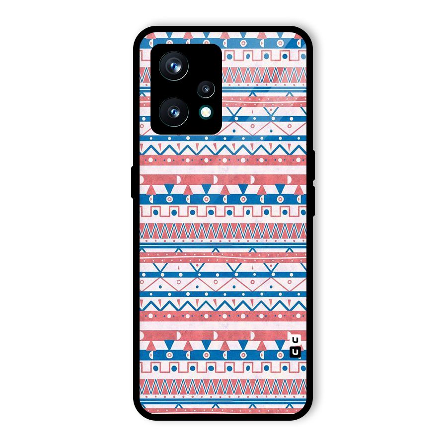 Seamless Ethnic Pattern Glass Back Case for Realme 9 Pro Plus 5G