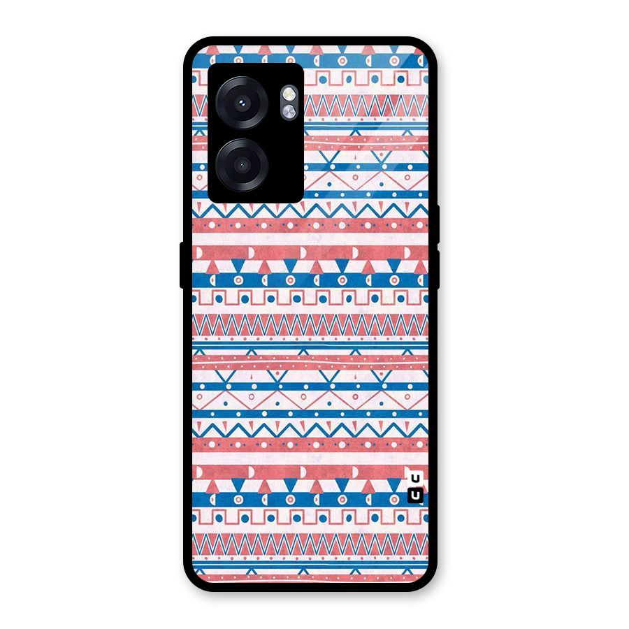 Seamless Ethnic Pattern Glass Back Case for Realme Narzo 50 5G