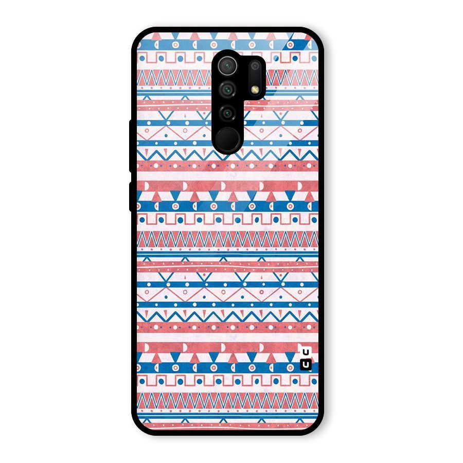 Seamless Ethnic Pattern Glass Back Case for Redmi 9 Prime