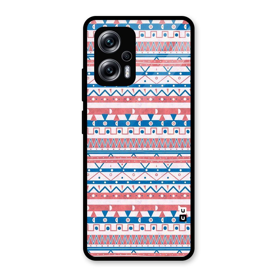 Seamless Ethnic Pattern Glass Back Case for Redmi K50i