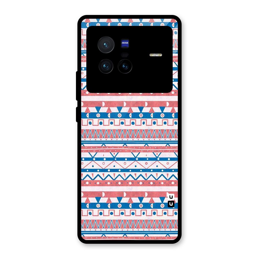 Seamless Ethnic Pattern Glass Back Case for Vivo X80
