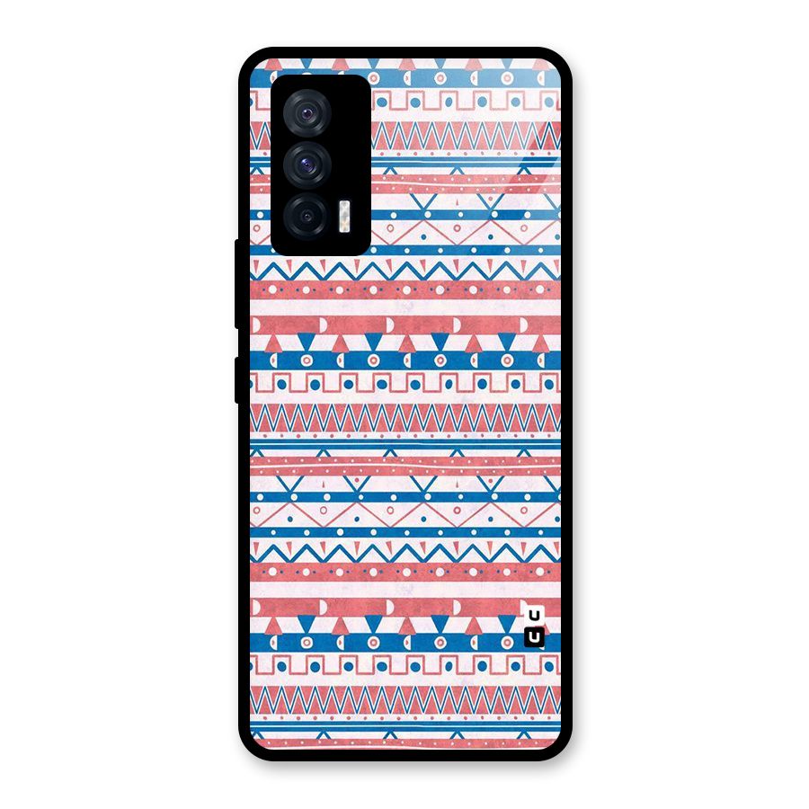 Seamless Ethnic Pattern Glass Back Case for Vivo iQOO 7 5G