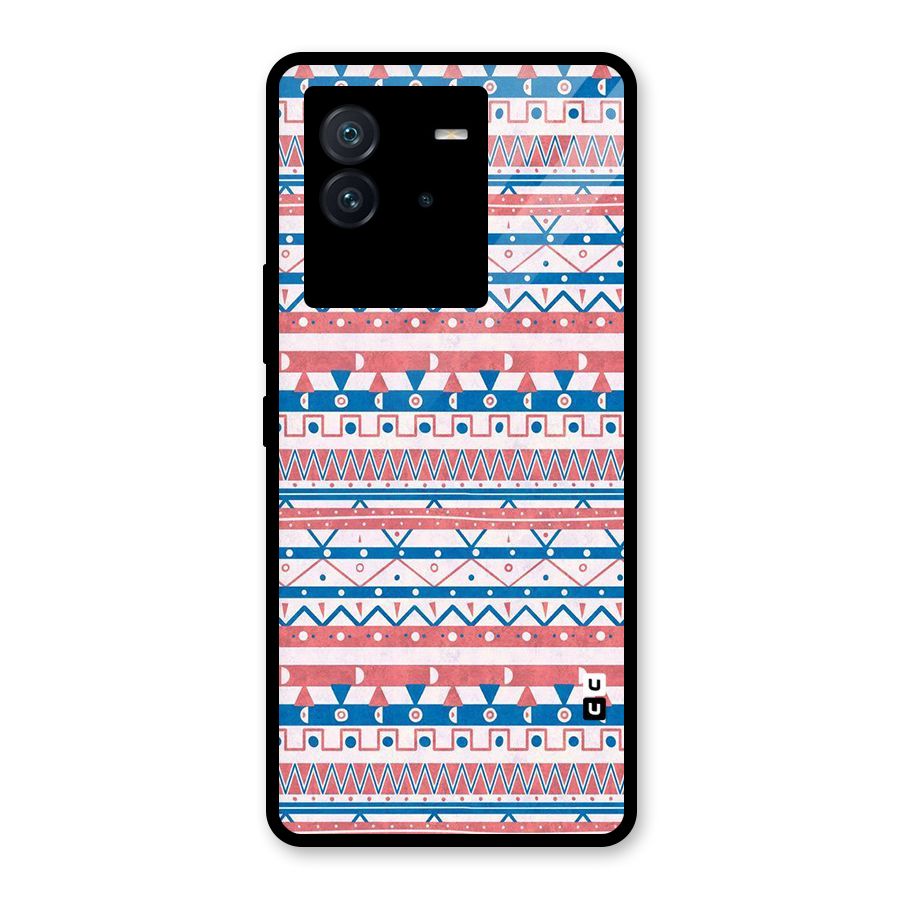 Seamless Ethnic Pattern Glass Back Case for Vivo iQOO Neo 6 5G