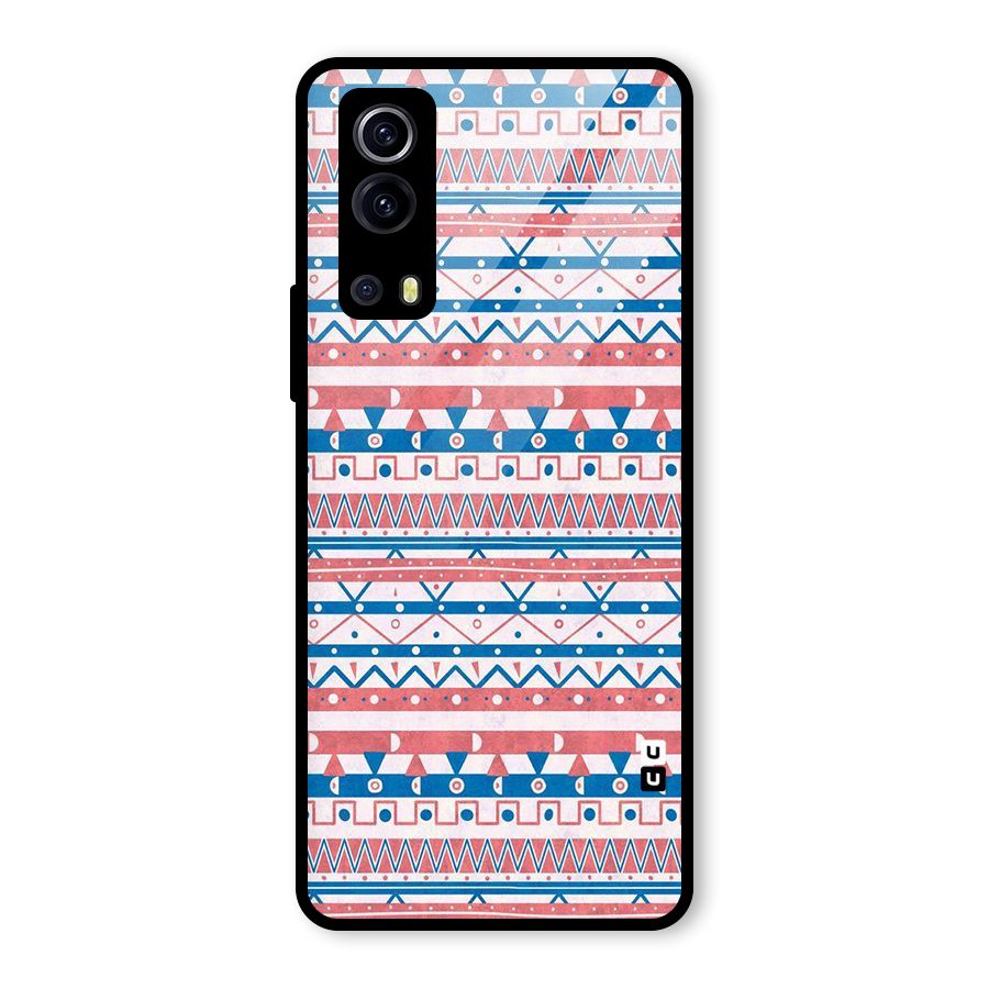 Seamless Ethnic Pattern Glass Back Case for Vivo iQOO Z3
