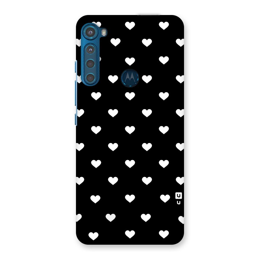 Seamless Hearts Pattern Back Case for Motorola One Fusion Plus