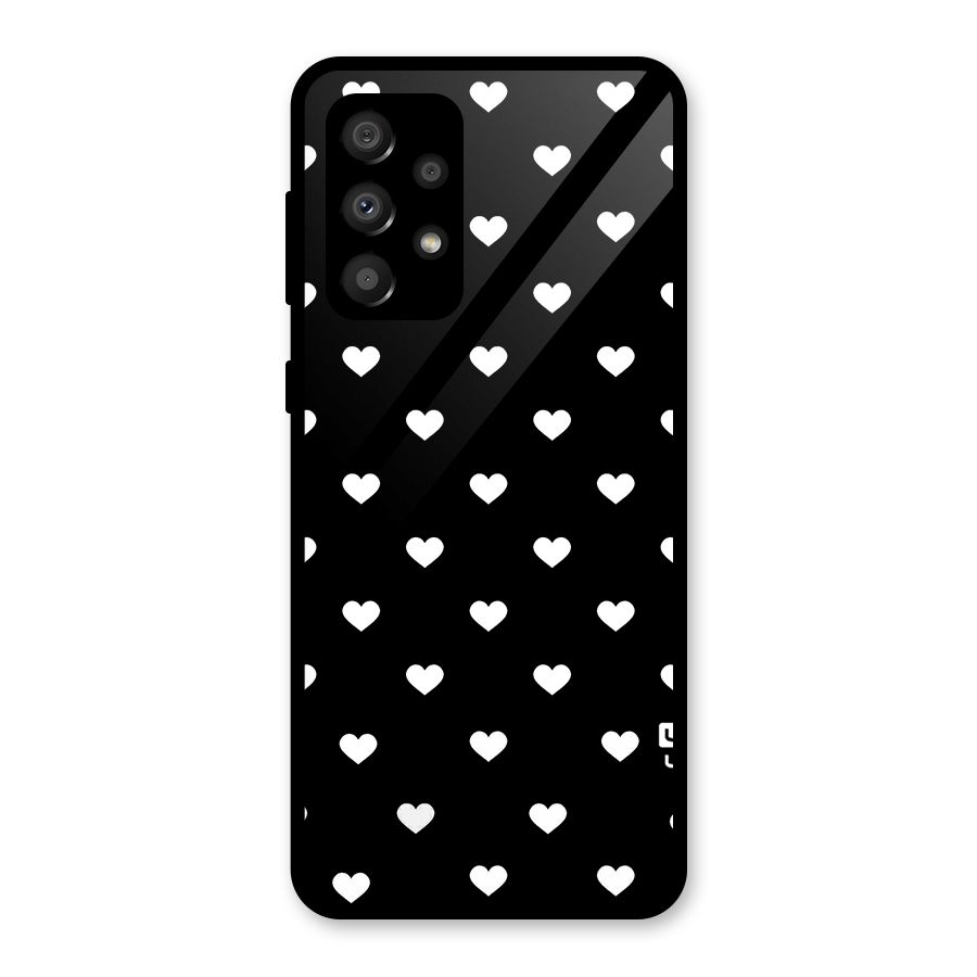 Seamless Hearts Pattern Glass Back Case for Galaxy A32