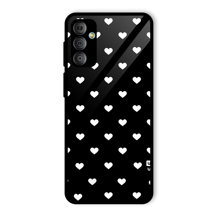 Seamless Hearts Pattern Glass Back Case for Galaxy F23
