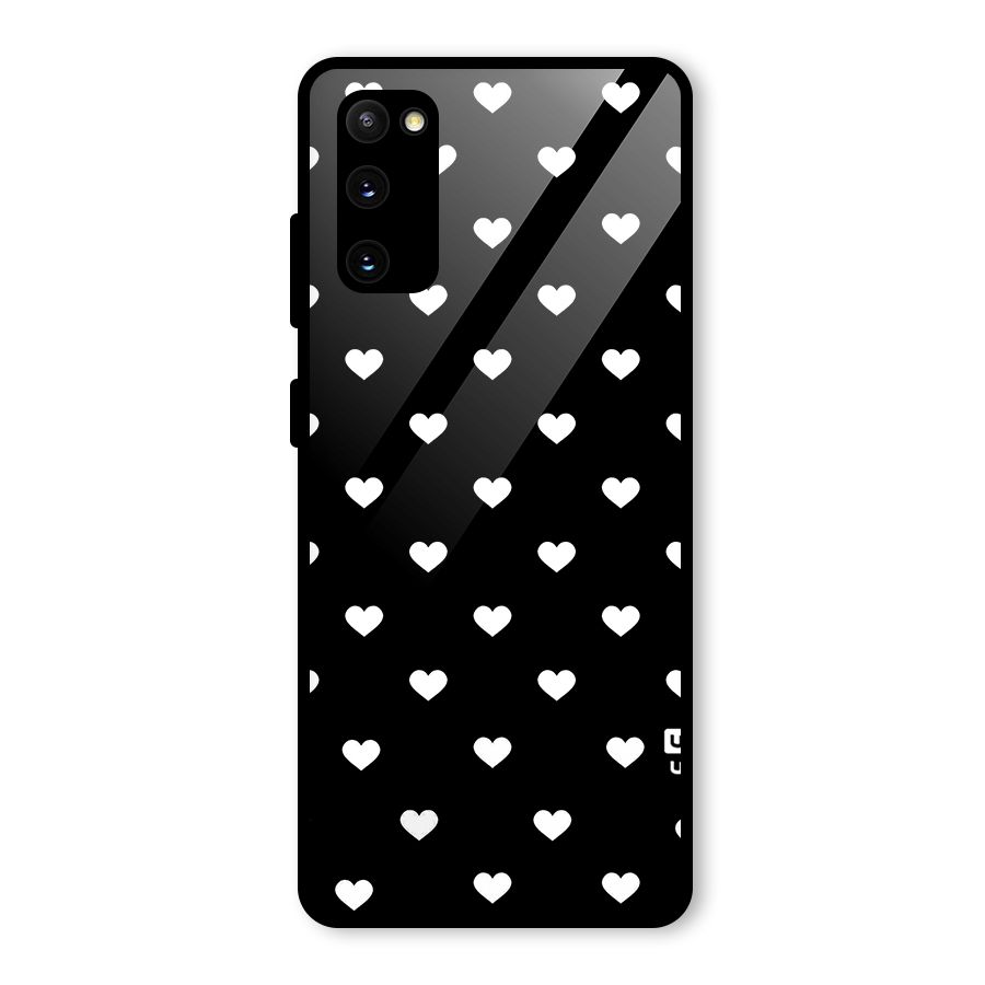 Seamless Hearts Pattern Glass Back Case for Galaxy S20 FE 5G