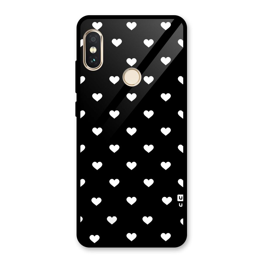 Seamless Hearts Pattern Glass Back Case for Redmi Note 5 Pro