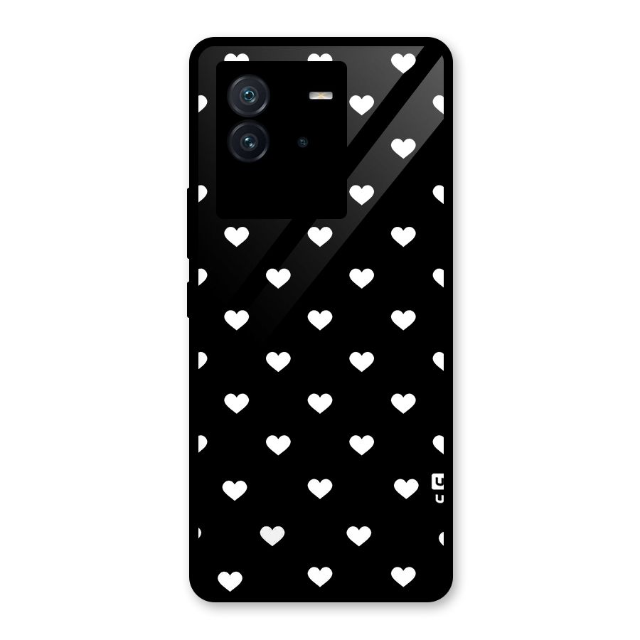 Seamless Hearts Pattern Glass Back Case for Vivo iQOO Neo 6 5G