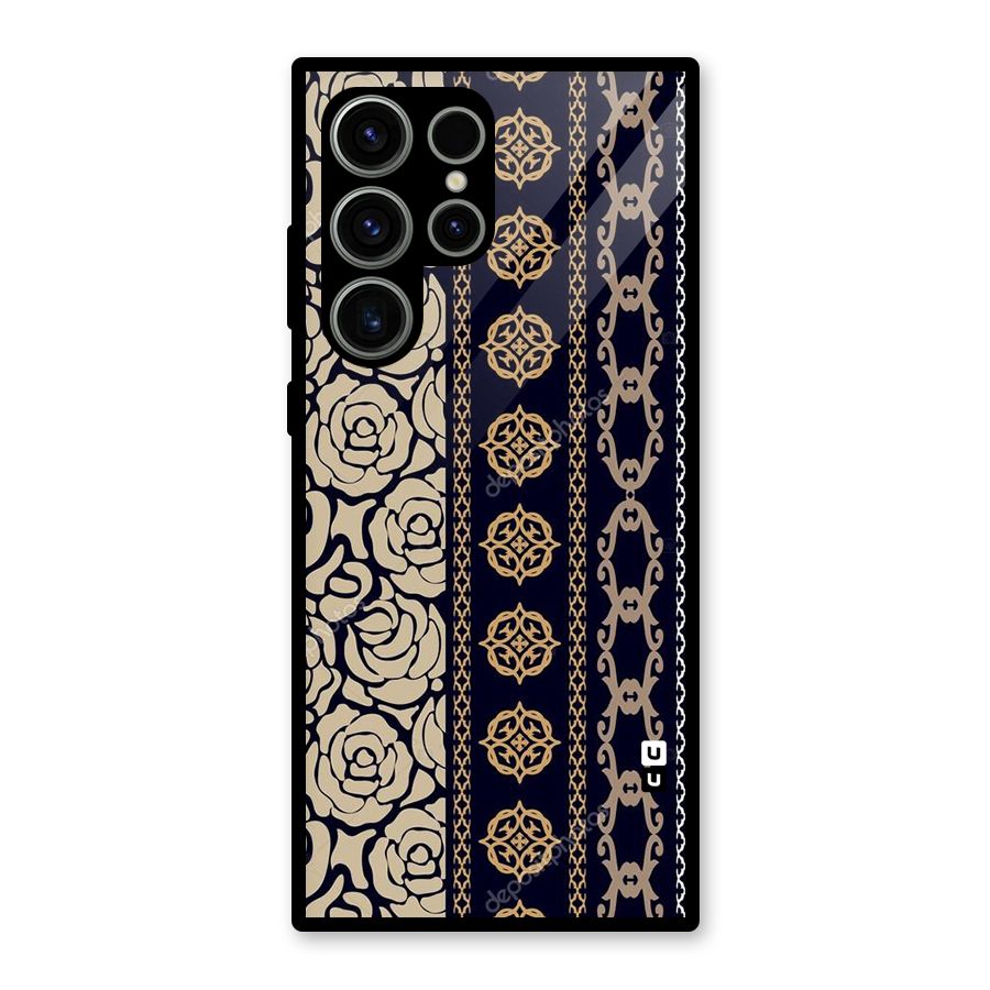 Seamless Pattern Glass Back Case for Galaxy S23 Ultra