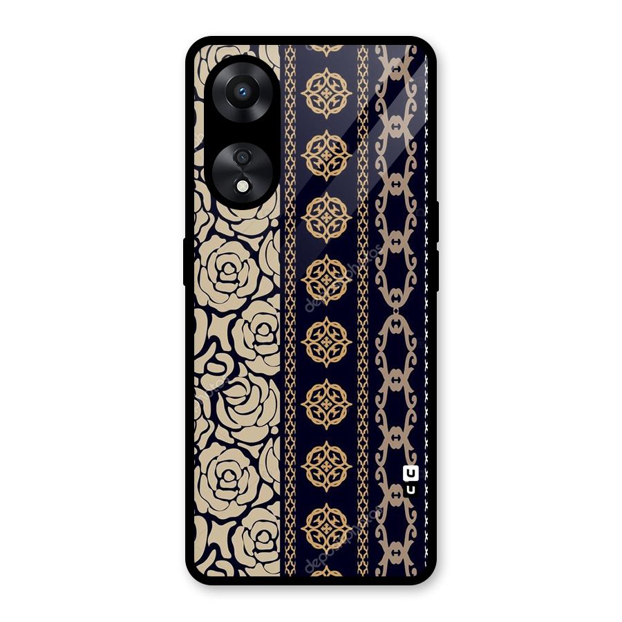 Seamless Pattern Glass Back Case for Oppo A78