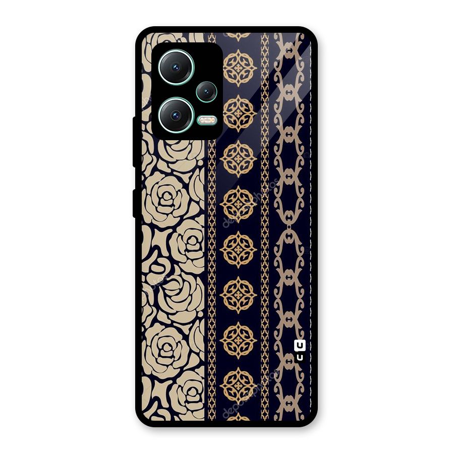Seamless Pattern Glass Back Case for Redmi Note 12 5G