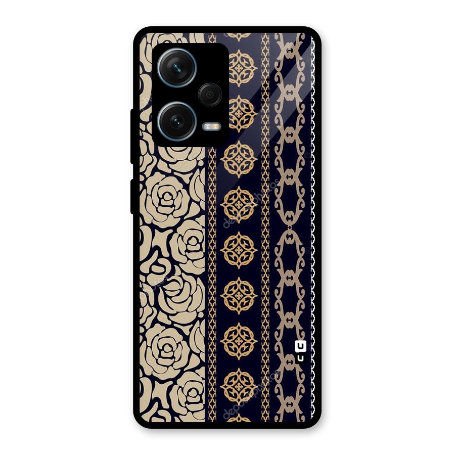 Seamless Pattern Glass Back Case for Redmi Note 12 Pro Plus 5G