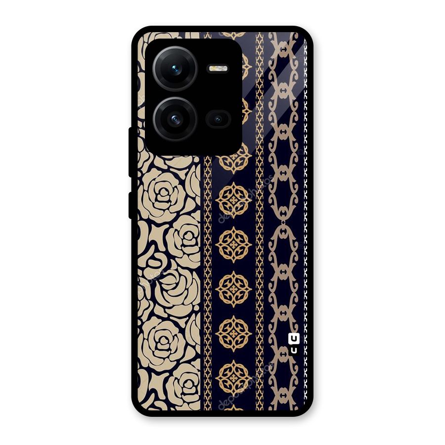 Seamless Pattern Glass Back Case for Vivo V25