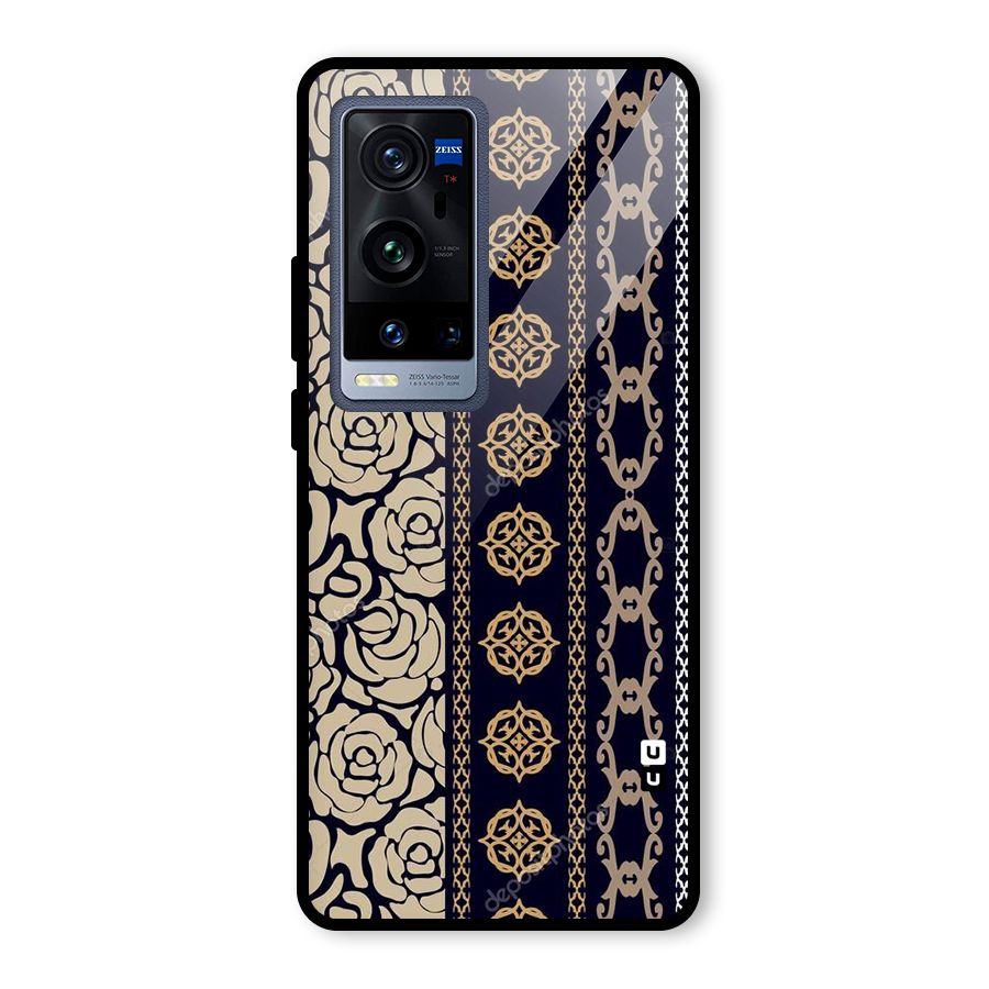 Seamless Pattern Glass Back Case for Vivo X60 Pro Plus