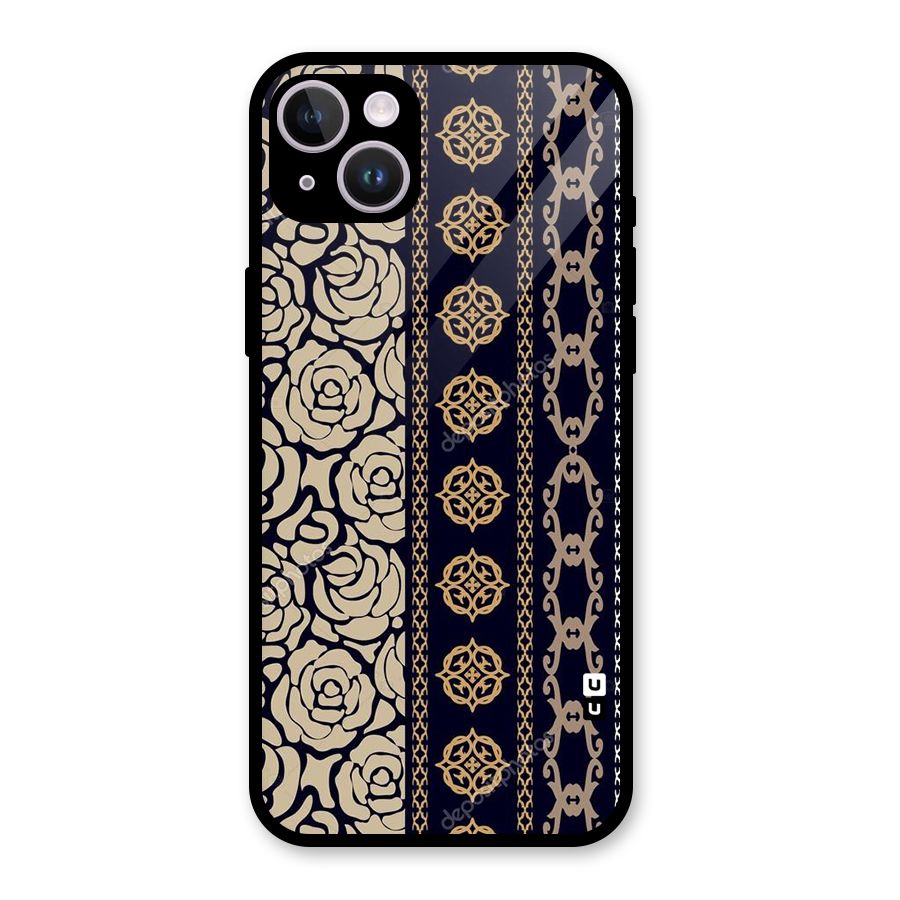 Seamless Pattern Glass Back Case for iPhone 14 Plus