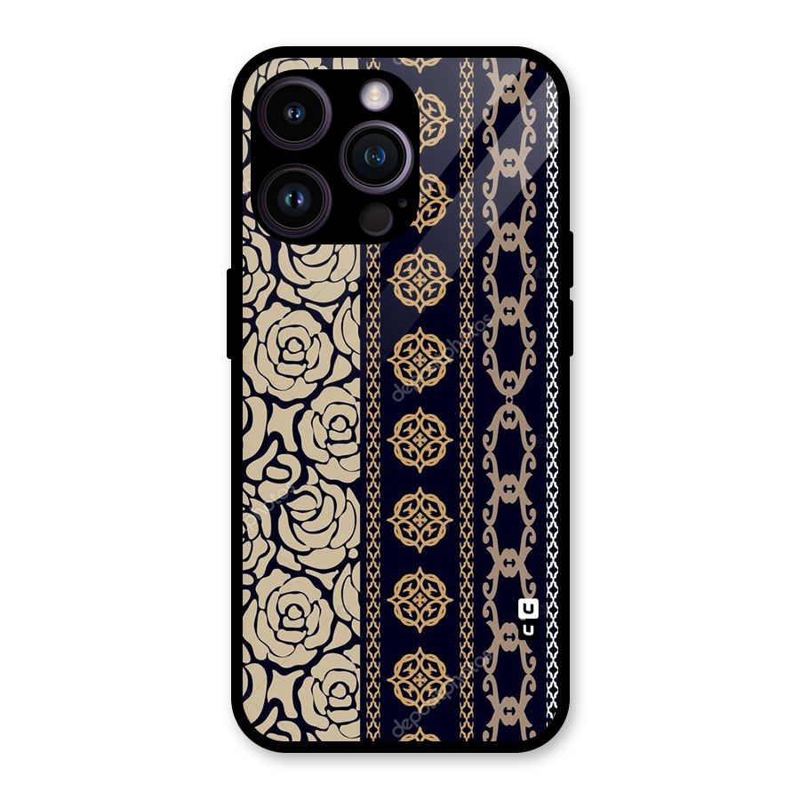Seamless Pattern Glass Back Case for iPhone 14 Pro Max