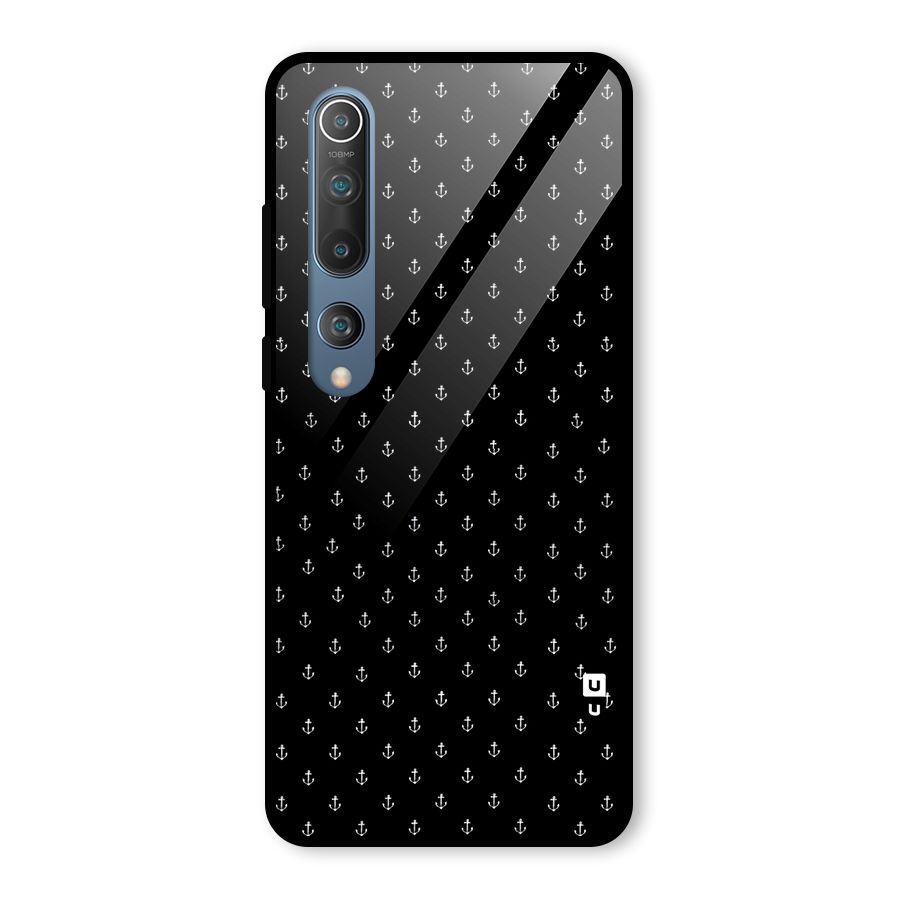 Seamless Small Anchors Pattern Glass Back Case for Mi 10