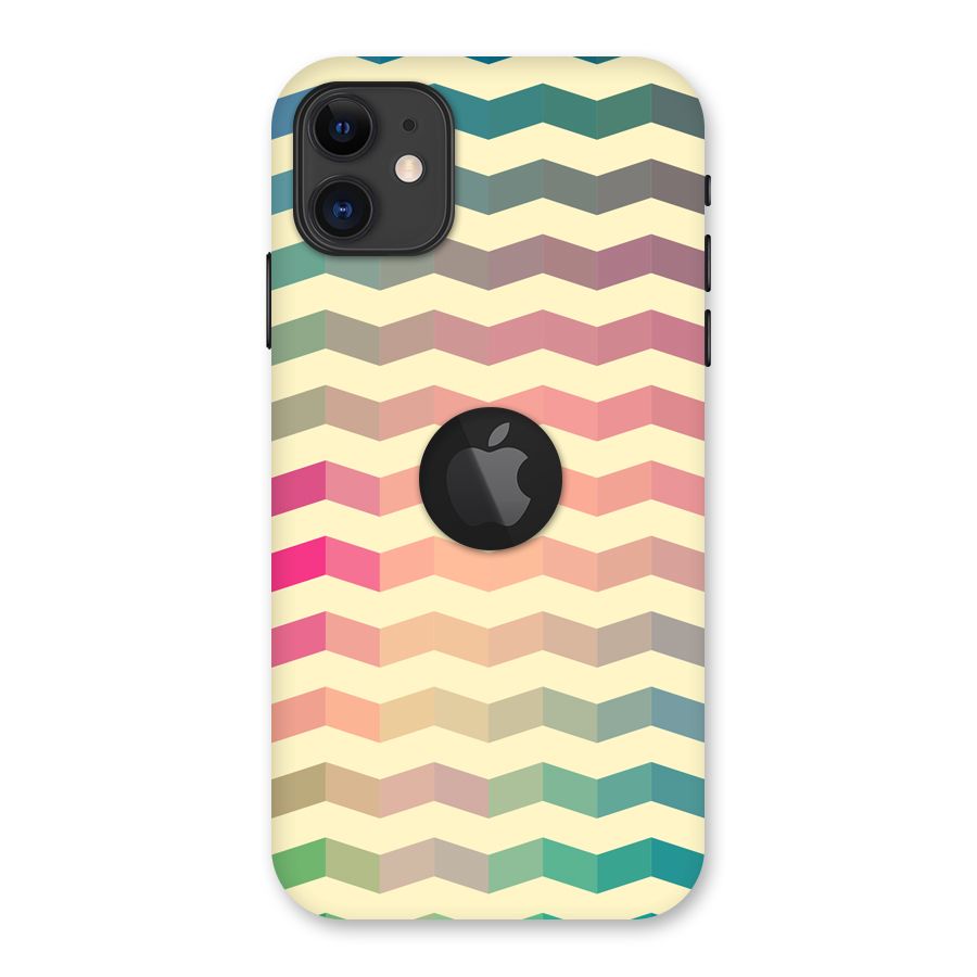 Seamless ZigZag Design Back Case for iPhone 11 Logo Cut