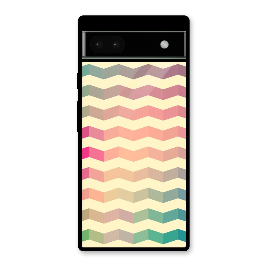 Seamless ZigZag Design Glass Back Case for Google Pixel 6a