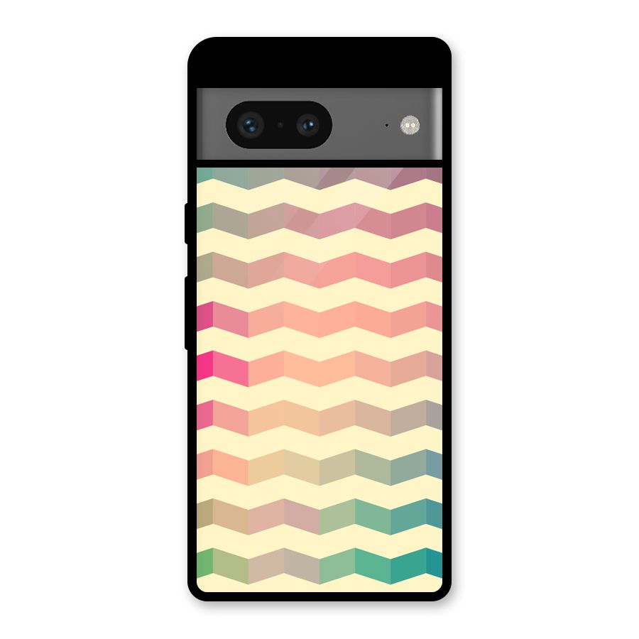 Seamless ZigZag Design Glass Back Case for Google Pixel 7