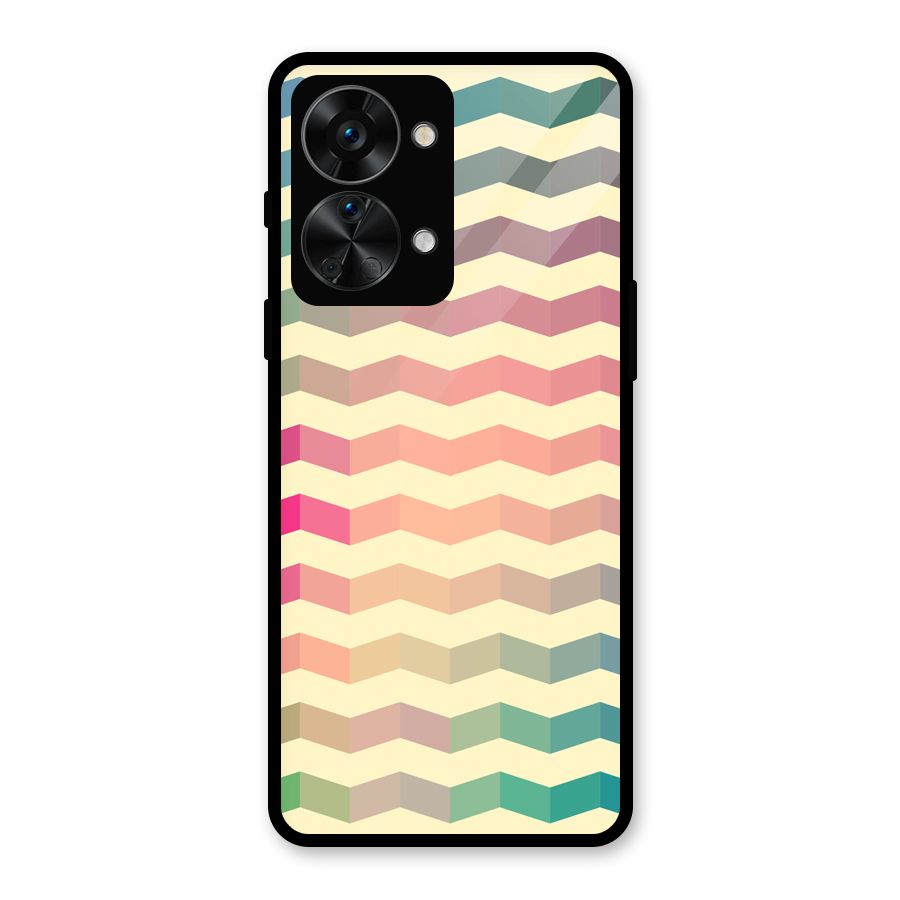 Seamless ZigZag Design Glass Back Case for OnePlus Nord 2T