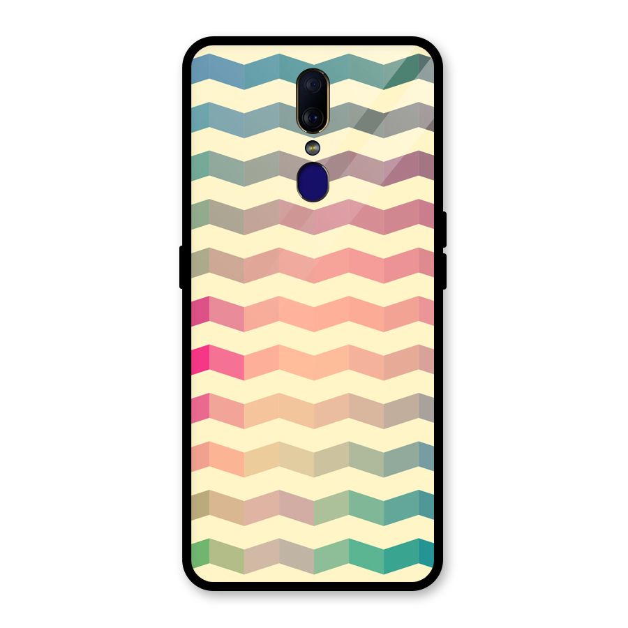 Seamless ZigZag Design Glass Back Case for Oppo F11